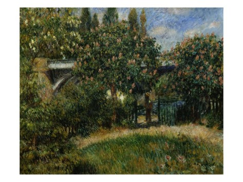 The Railway Bridge at Chatou - Pierre Auguste Renoir Painting